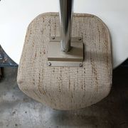 Chaise pivotante chrome et tissu chiné propre et solide 1970