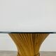 McGuire Bamboo Dining Table, Wheat Sheaf, 4 Person, Vintage