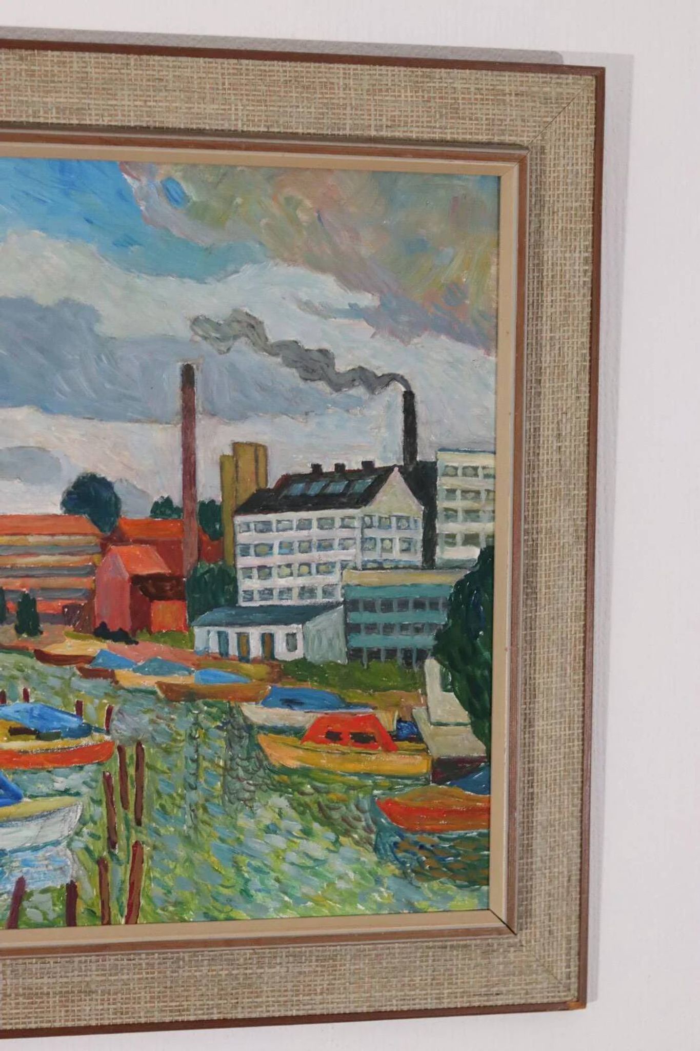 Original Swedish Oil on Panel – “Motif from Sundbyberg” by John Carlson