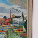 Original Swedish Oil on Panel – “Motif from Sundbyberg” by John Carlson