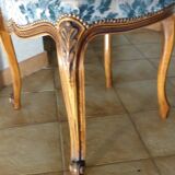 Louis XV style table and 6 chairs in solid wood, excellent condition