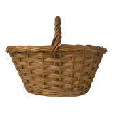 Panier à champignons en rotin vintage