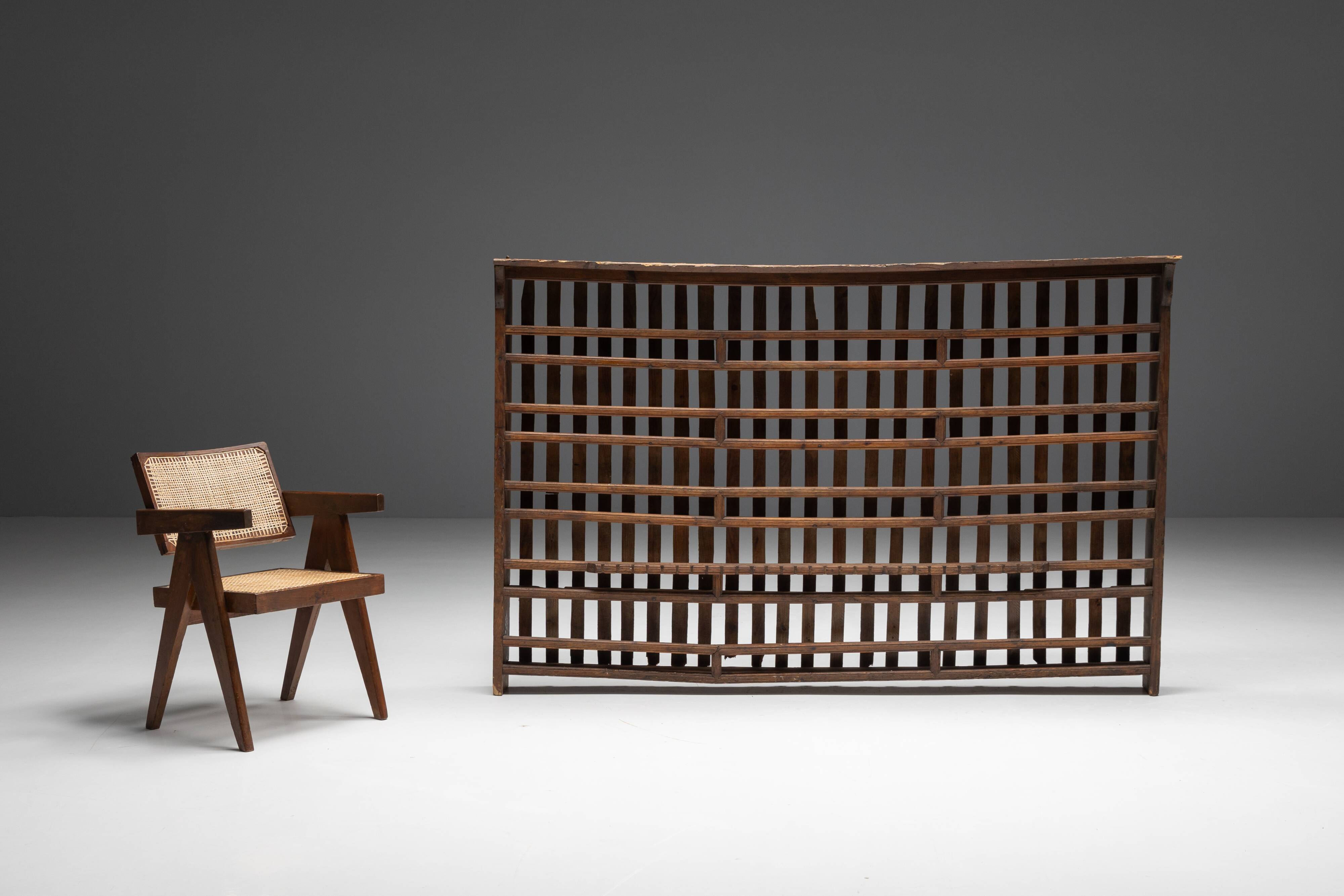 Rural Travail Populaire Shelving Unit, France, 19th Century