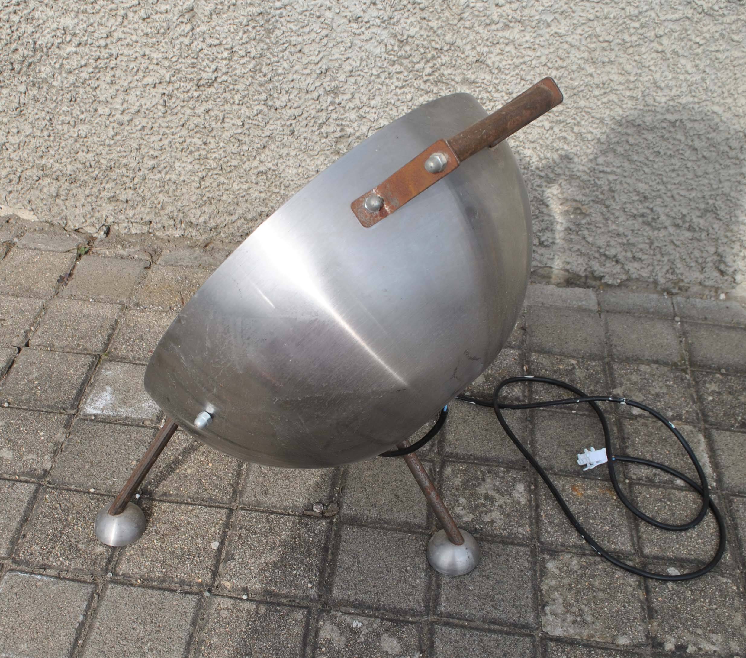 Sphere planet lamp in chrome metal design space-age 1960-1970