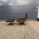 Vitra Eames Lounge Chair XL + Ottoman, Black leather & Santos Rosewood