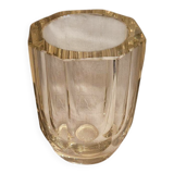 Daum Nancy - Cylindrical Vase, Citrine Colour, Circa 1930