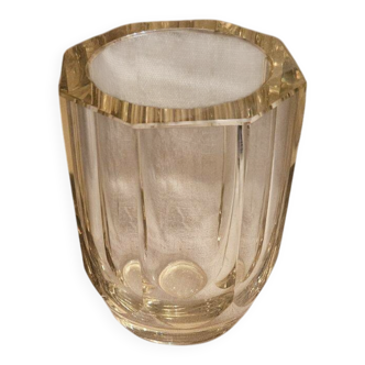 Daum Nancy - Cylindrical Vase, Citrine Colour, Circa 1930