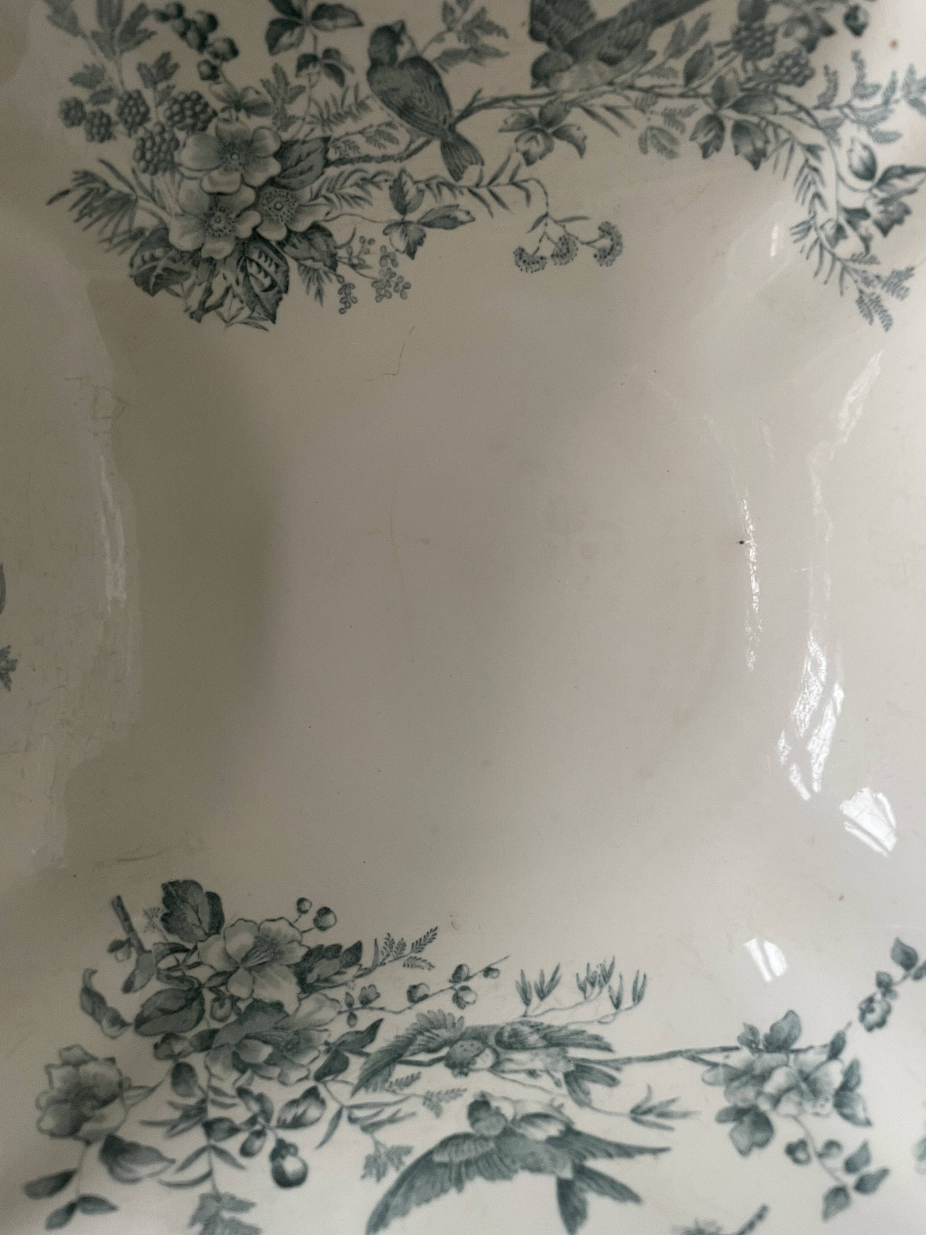 Nineteenth century earthenware bowl from Longwy, Mignon model