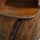 Chair made from hand-carved pine with storage, modern Swedish style, wabi-sabi, 1900s.