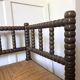 Pair of turned wood corner chairs, fireside chairs