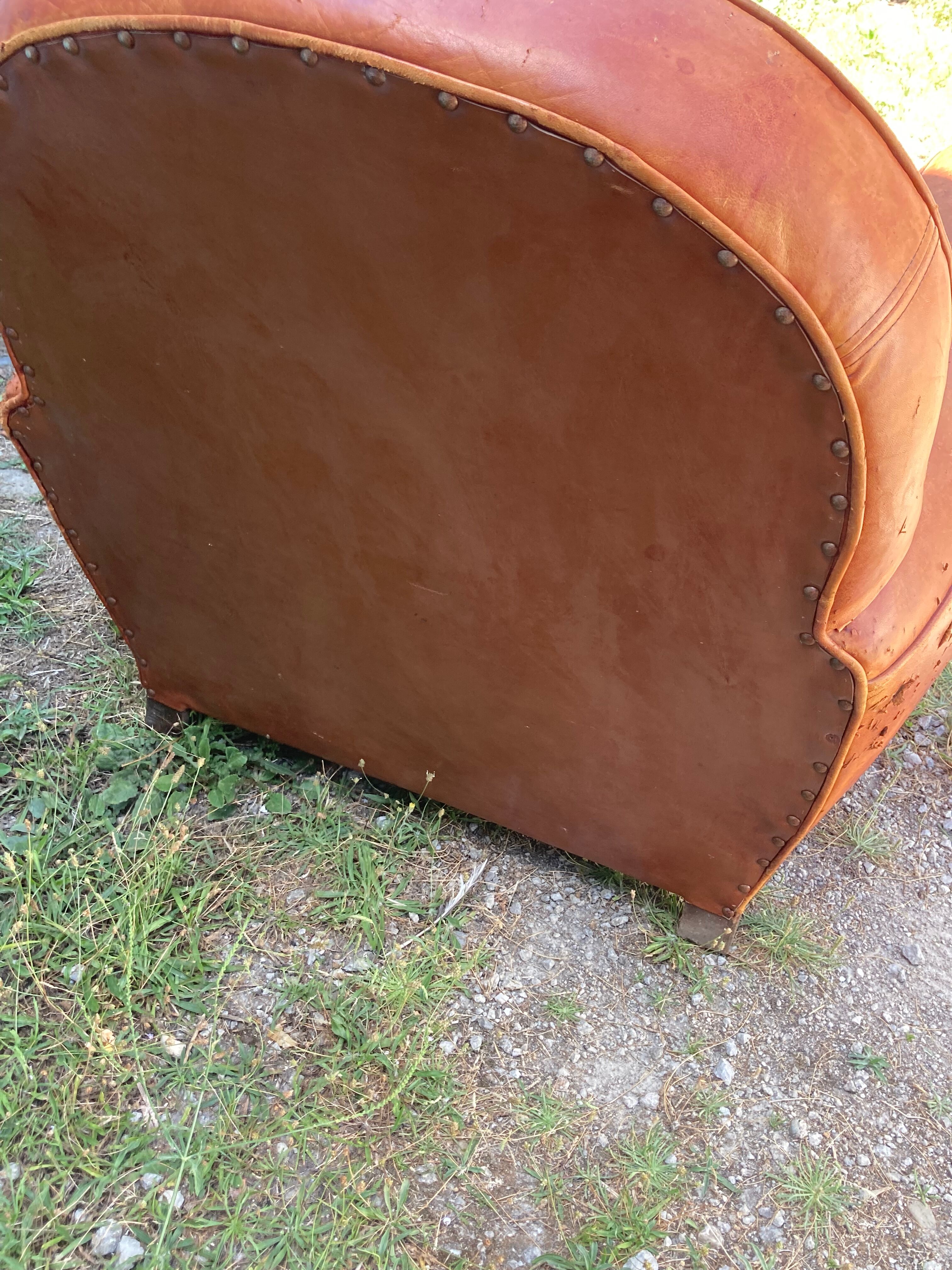 Pair of vintage club armchairs
