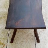 Vintage Brutalist Elm Coffee Table