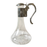 Glass and silver-plated ewer
