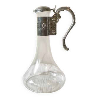 Glass and silver-plated ewer