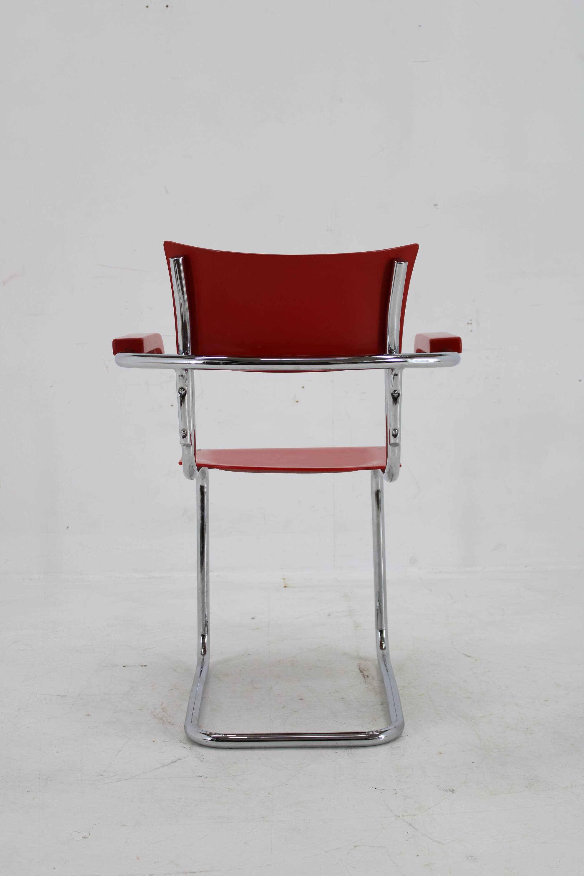 1940s Bauhaus Restored Tubular Armchair, Germany