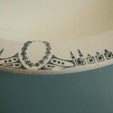 large old hollow dish St Amand art table antique French earthenware dish