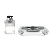 Hollywood regency lucite smoking set, Italy 1970
