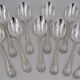 Christofle Marly, 12 dessert cutlery sets, 24 pieces silver-plated metal, 17 cm