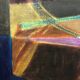Abstract oil on canvas signed Echegut, XXth