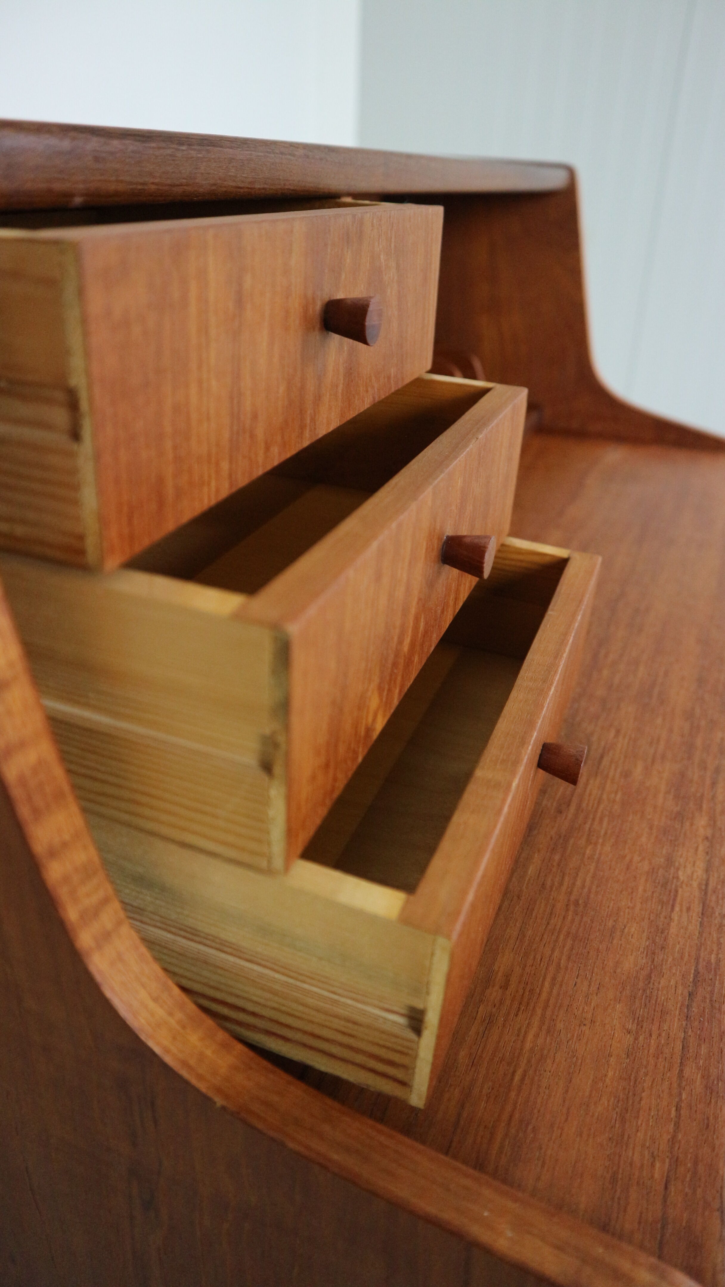 Mid- Century modern teak secretary- cabinet, 1960 Denmark