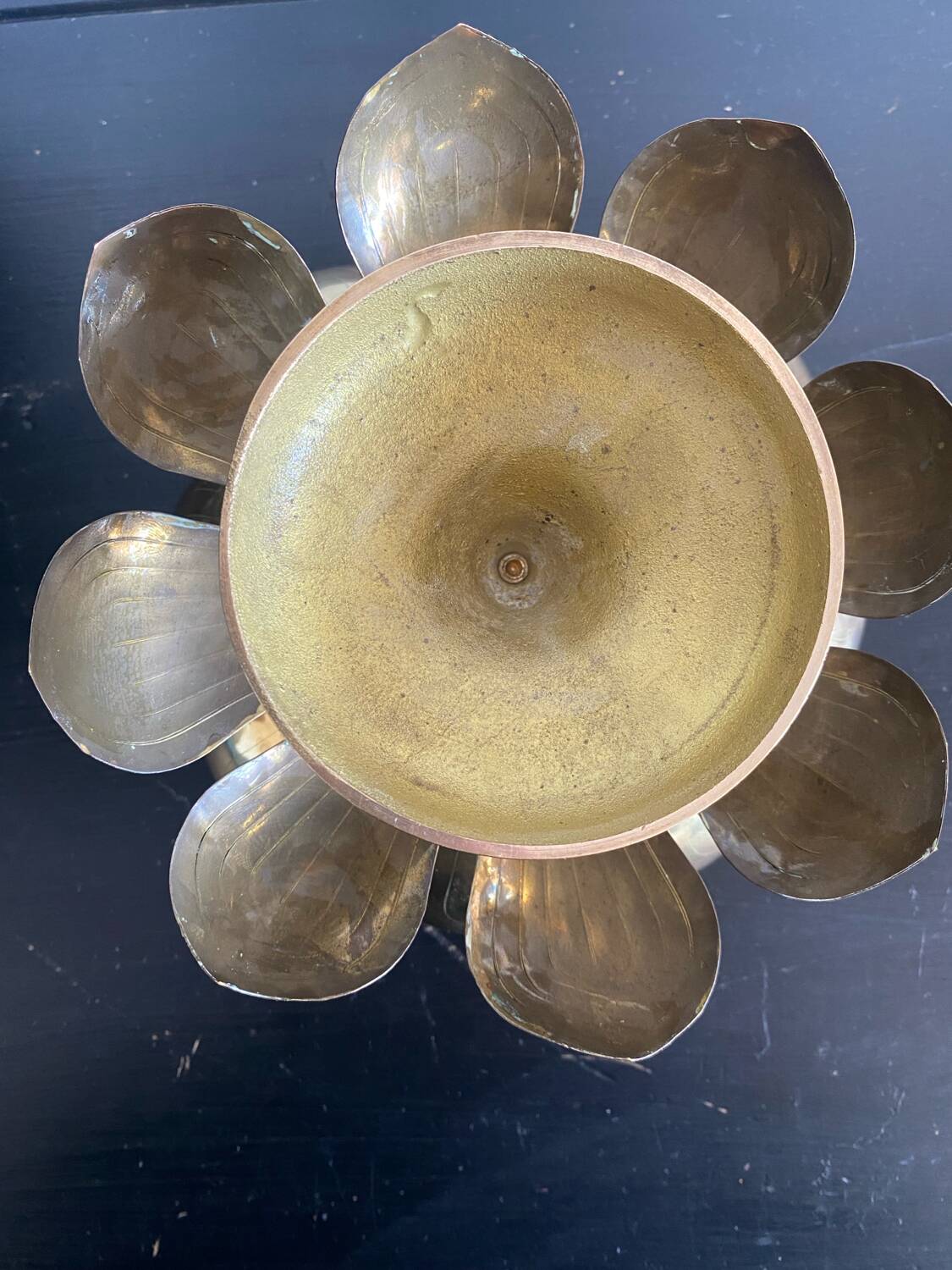 Feldman Lighting Brass Lotus Candle Holder