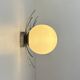 Pair of vintage wall lights, chrome and opaline, France, 1970