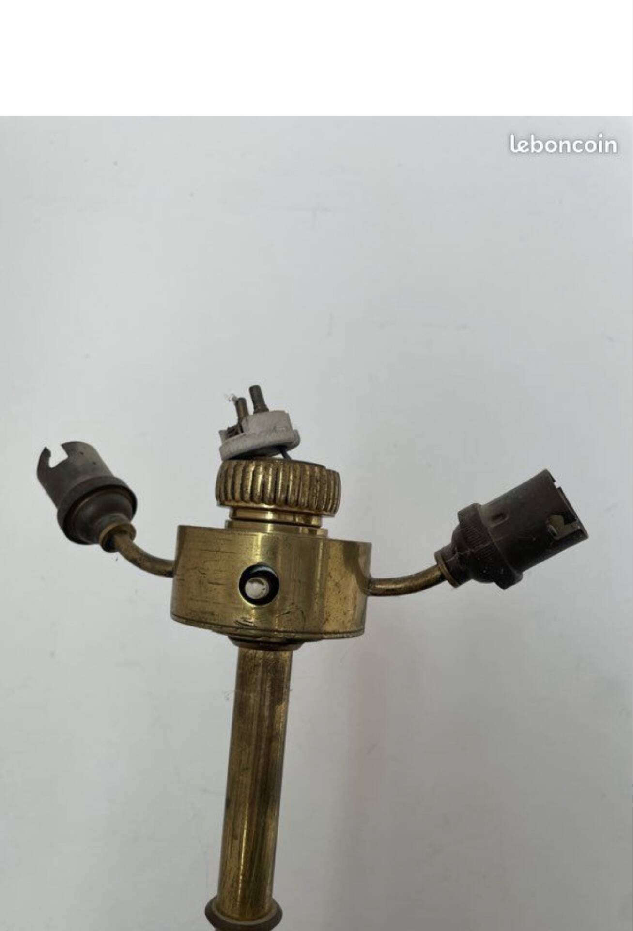 Bronze bamboo floor lamp, 19th century.