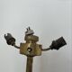 Bronze bamboo floor lamp, 19th century.