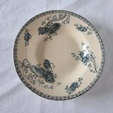 Set of 6 Deep Plates Earthenware Ceramic Sarreguemienes Royat Series 19th century in perfect condition