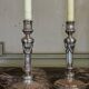 Pair of Louis XVI Style Wolfers Candlesticks, Solid Silver, Hallmarked
