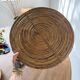 Round rattan and brass trays 1970 by Gabriella Crespi