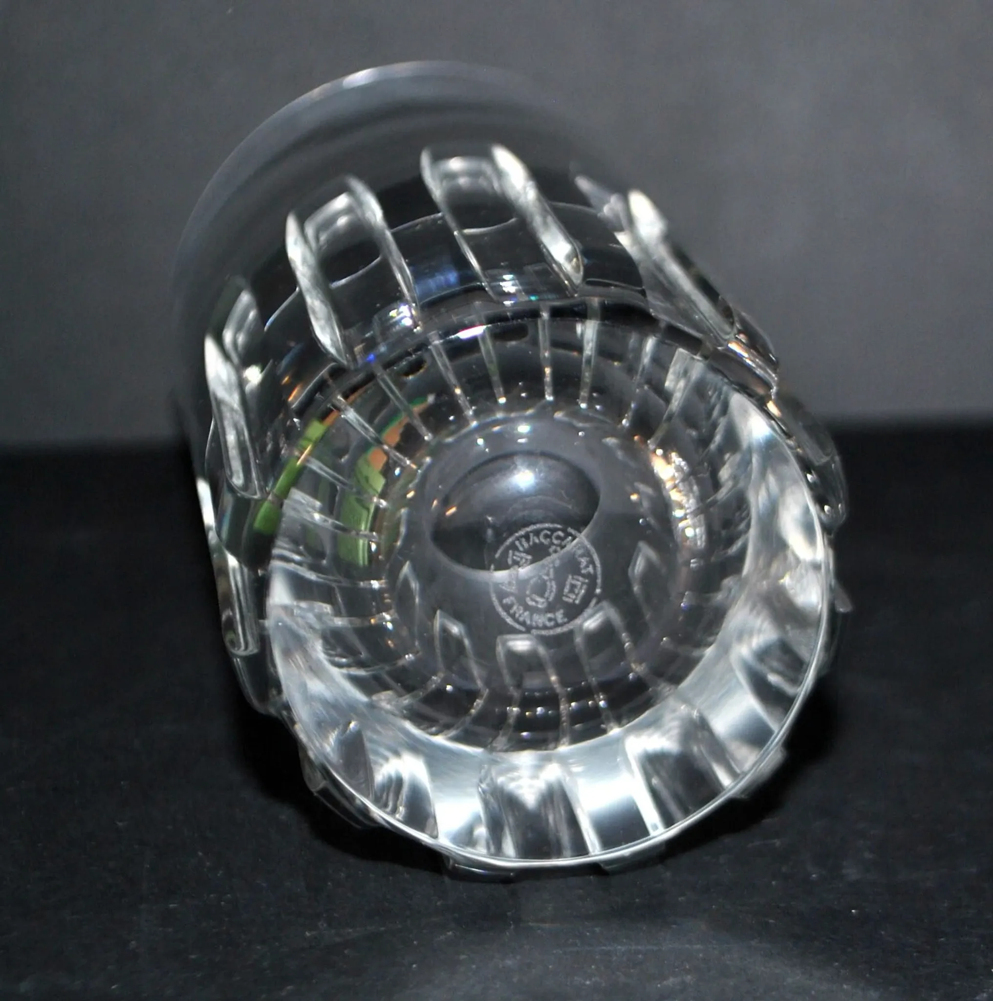 Baccarat lot of 5 Rotary glasses whisky long drink cut crystal signed