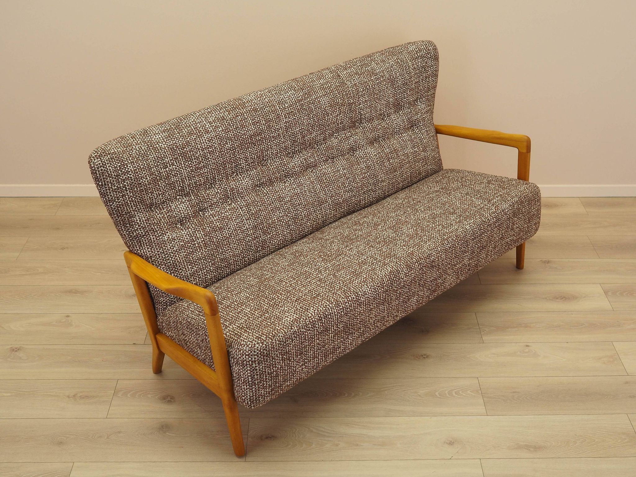 Beech sofa, Danish design, 1960s, manufacturer: Fritz Hansen