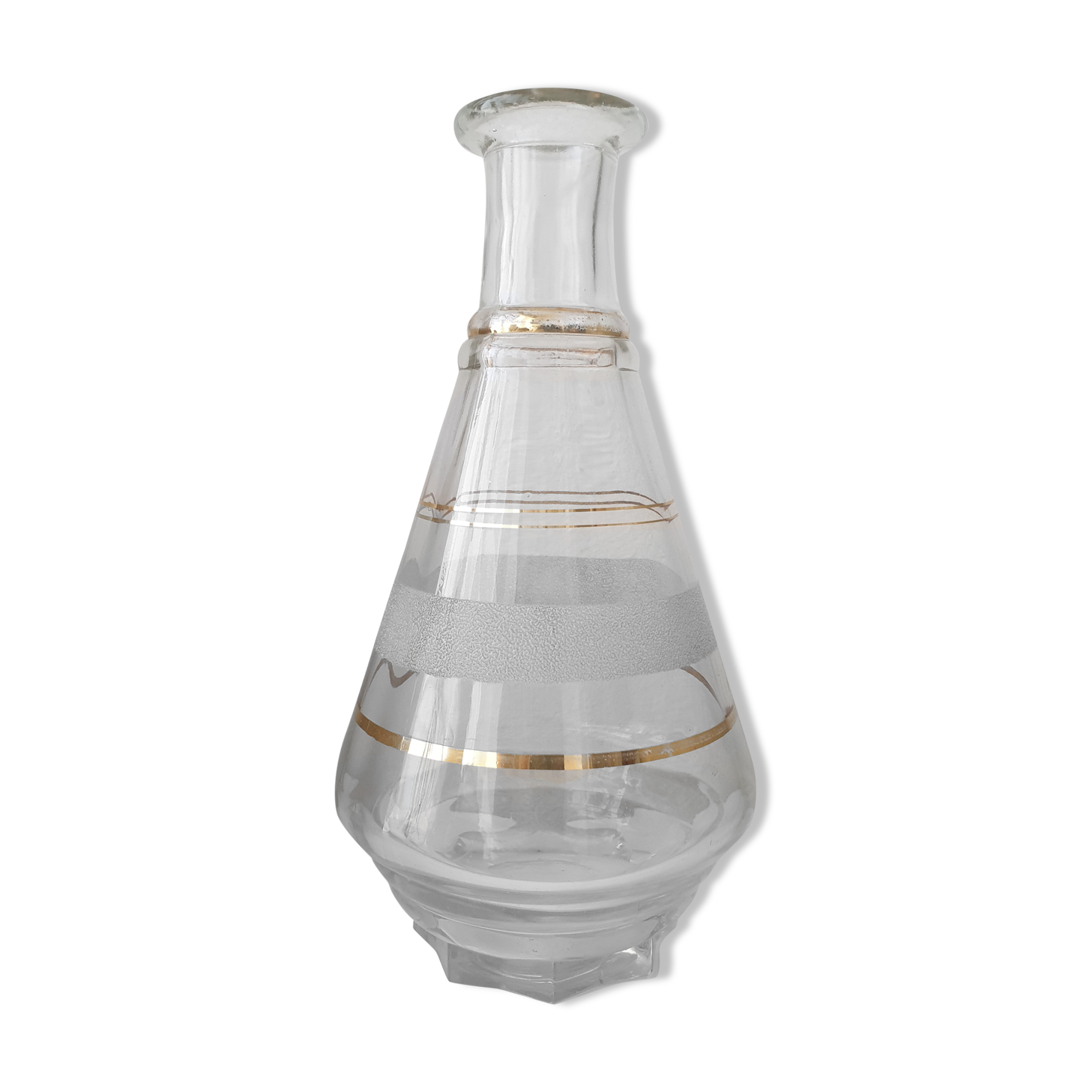 Art deco decanter gilded border