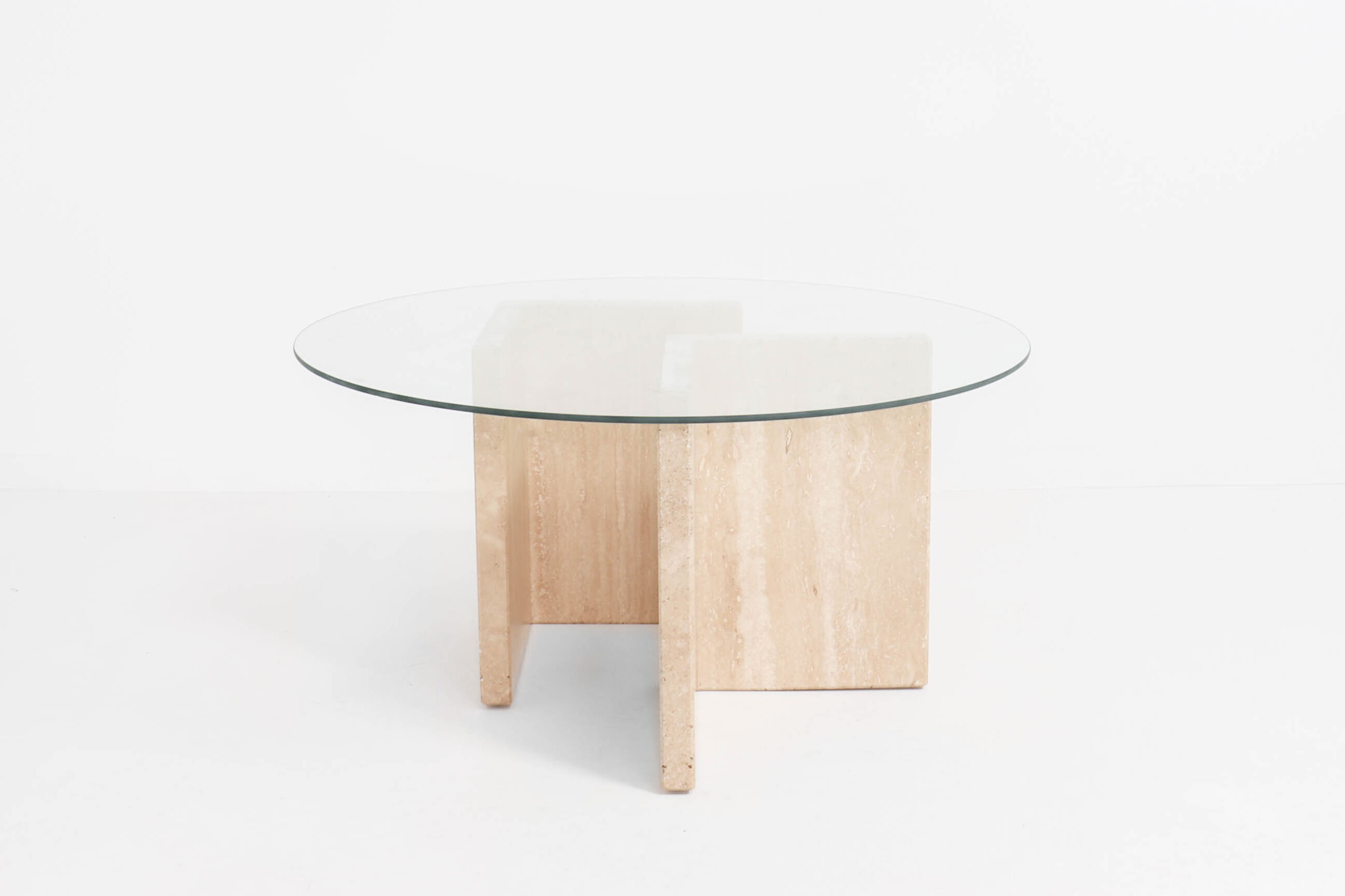 Table d’appoint avec plateau en verre