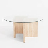 Side table with glass top