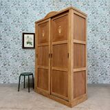 Large Art Deco wardrobe with sliding doors (renovated)