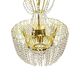 Kamenický Šenov crystal chandelier, gilded brass, 1970s, Czechoslovakia