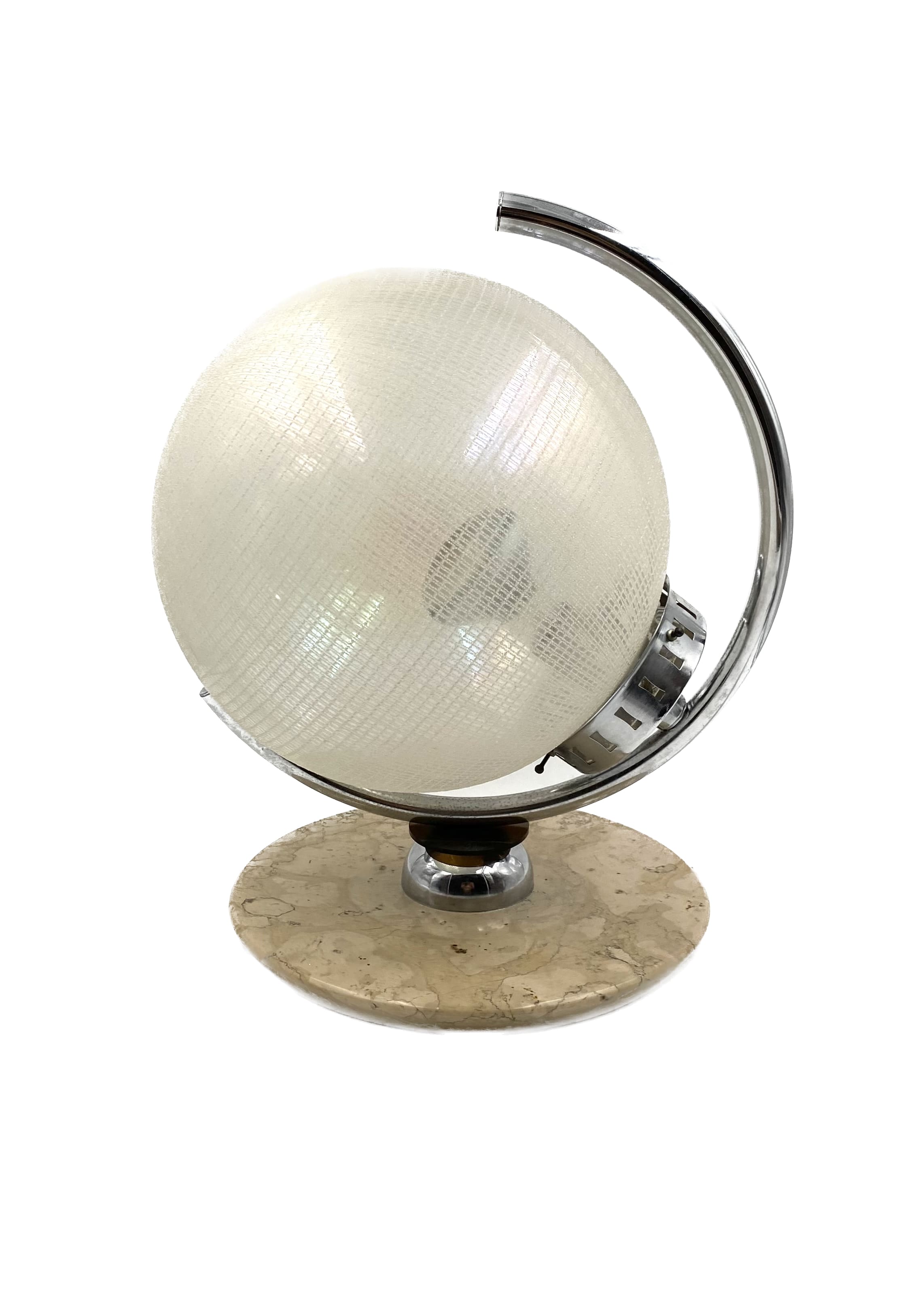 Murano glass spherical table lamp, Mazzega Italy 1970s