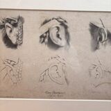 Print Engraving Elementary Course Female Ear Delarue Lemercier