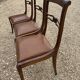 Set of 3 Regency faux leather chairs