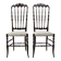 Pair of Gaetano Descalzi Midcentury Italian Chiavari High Back Chairs, 1950