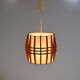 Rhodoid and wood suspension, vintage cocoon, 1960