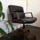 Kiruna executive chair by Luigi Vaghi (1975) – Black leather and tec