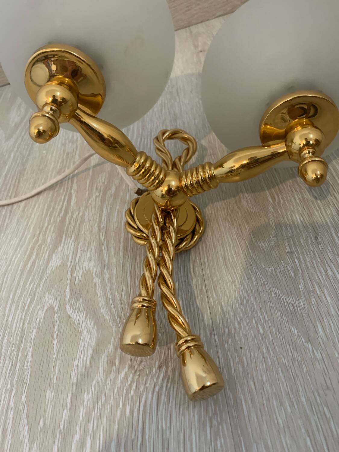 Gold wall light