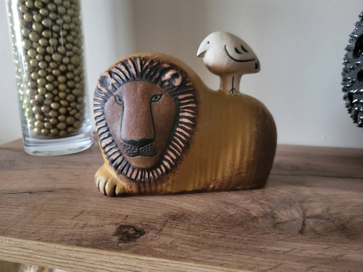Ceramic Lion and Bird Lisa Larson/ Gustavsberg