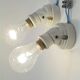 Duo of white ceramic wall lamps