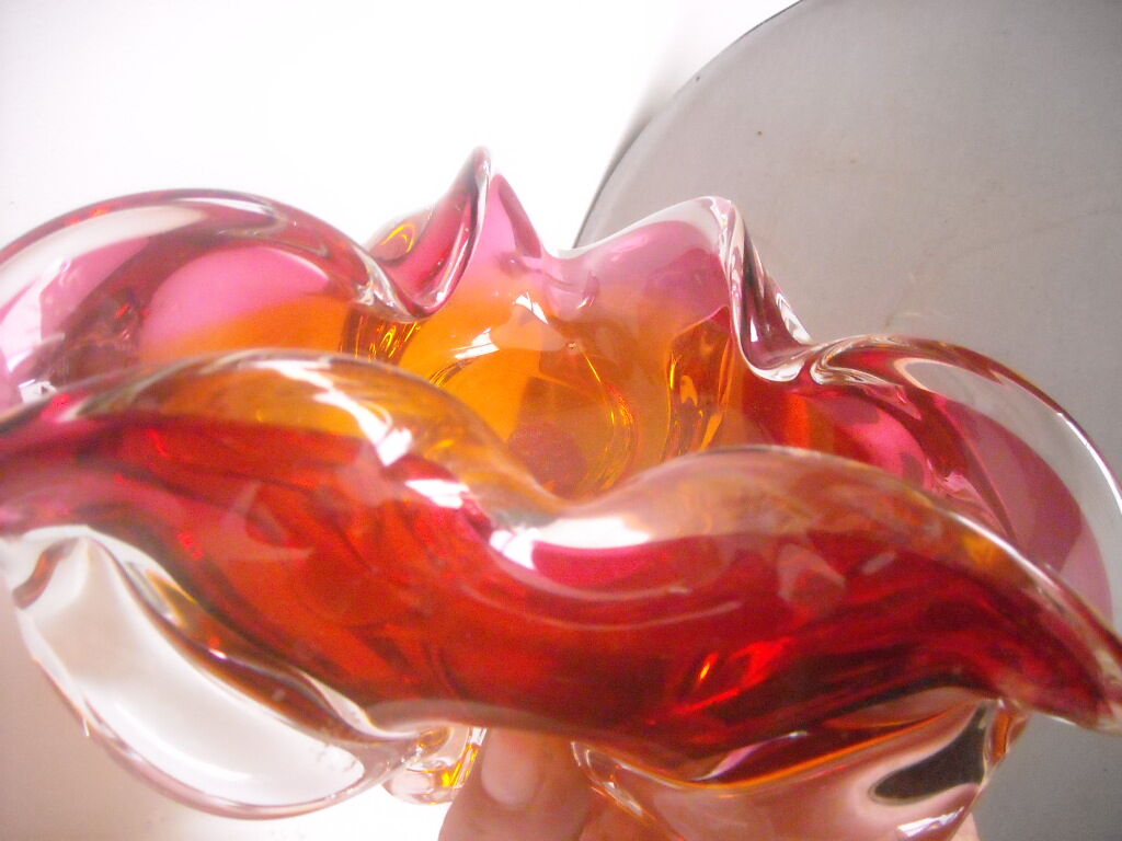 Colorful glass ashtray