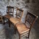 Set of 6 vintage French bistro chairs – Beech, 1950s