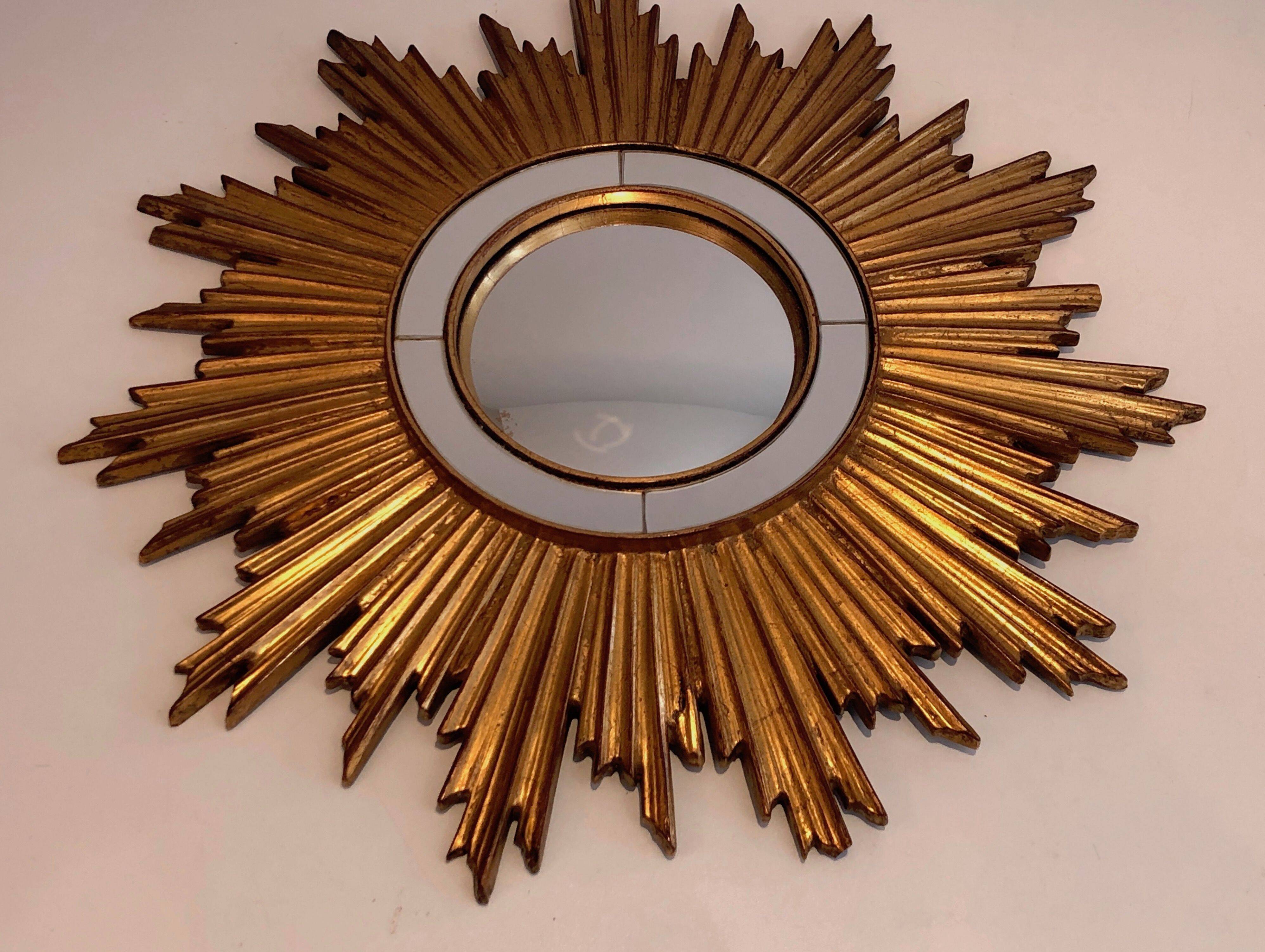 Golden resin sun mirror